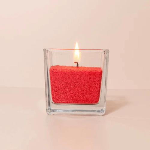 Kerzenglas Würfel Transparent